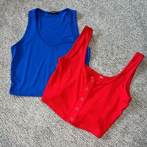 Set of 2 cropped tank tops